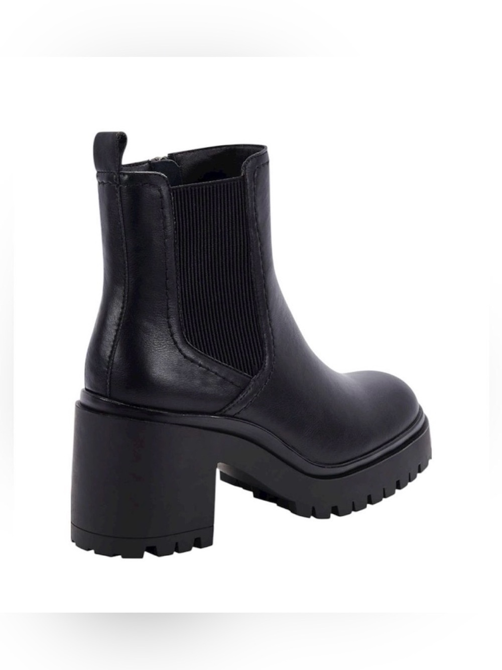 NIB Aqua College Raine Waterproof Black Suede Chelsea Boots Square Toe Women's 8 - Picture 2 of 15